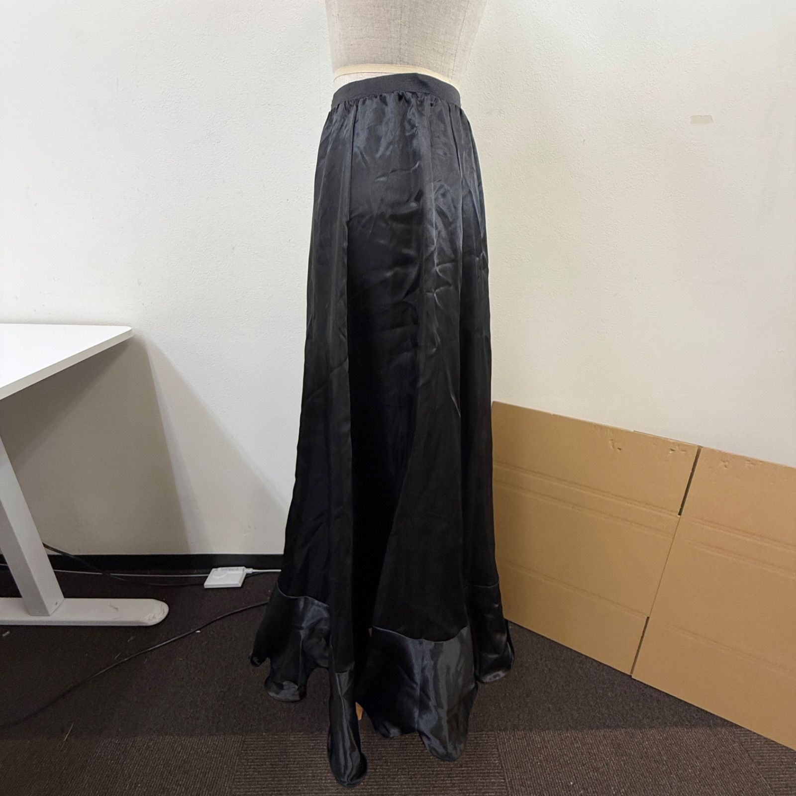 フラメンコ衣装 スカート ファルダ ペチコート 黒 ブラック シンプル