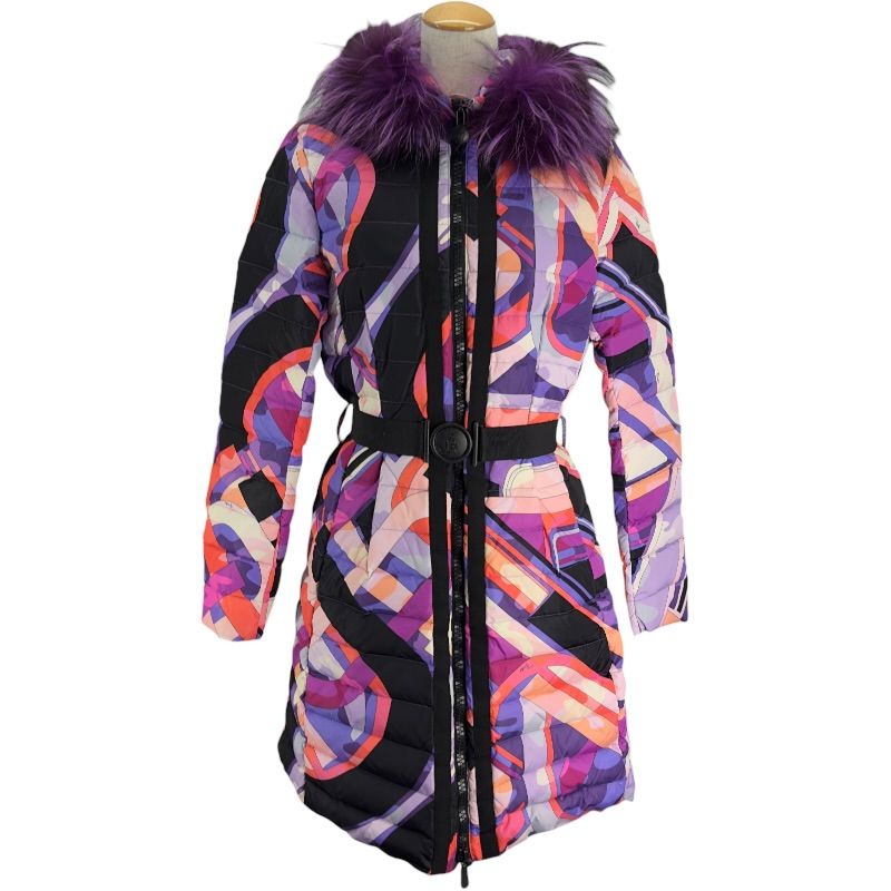エミリオ・プッチ EMILIO PUCCI フォックスファー総柄ダウンコート