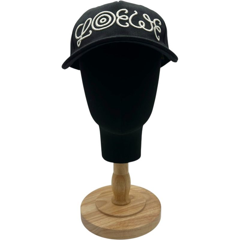 ロエベ LOEWE ロゴ刺繍ベースボールキャップ K664P99X07 ブラック