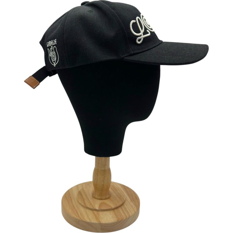 ロエベ LOEWE ロゴ刺繍ベースボールキャップ K664P99X07 ブラック