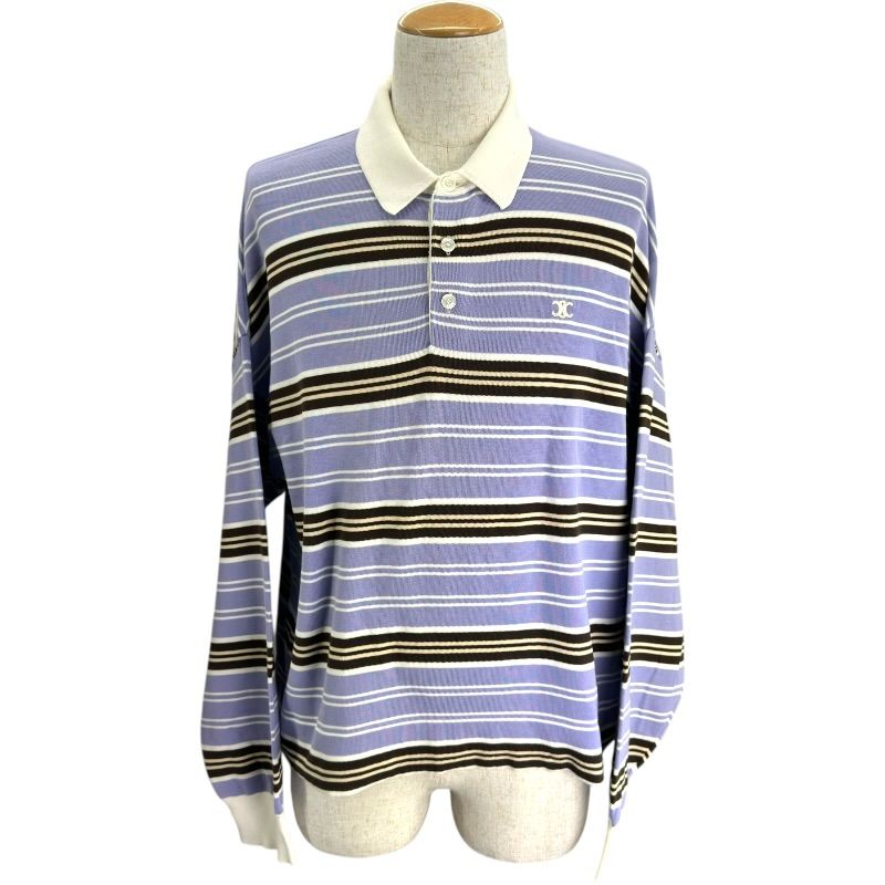 セリーヌ CELINE トリヨンフ刺繍ボーダニットポロシャツ RYOHV886Z