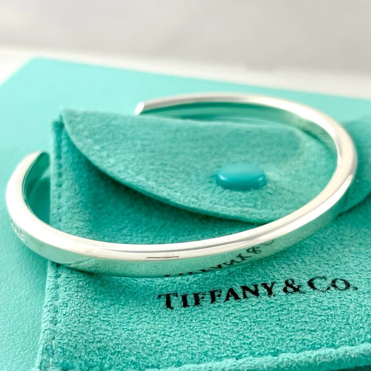 ティファニー 希少 メイカーズ ナロー カフ バングル シルバー P120fe