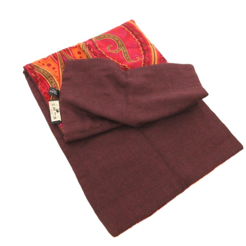 エトロ ETRO ひざかけ マフラー 大判ショール ストール ペイズリー 赤