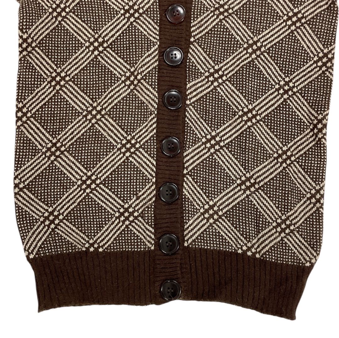 古着／AGNONA／アニオナ／カシミヤ／ジャガード織／ボタン留め／ニット