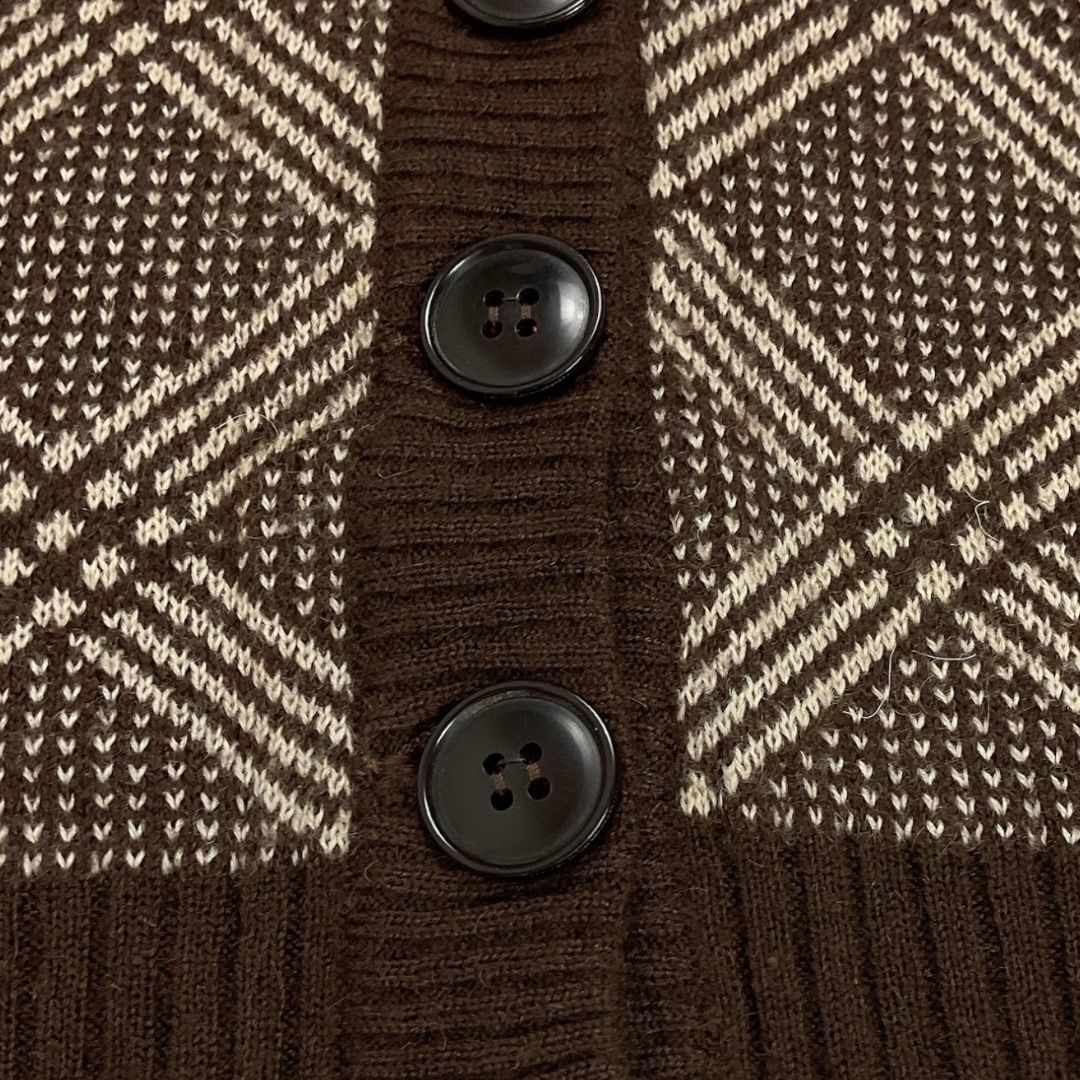 古着／AGNONA／アニオナ／カシミヤ／ジャガード織／ボタン留め／ニット