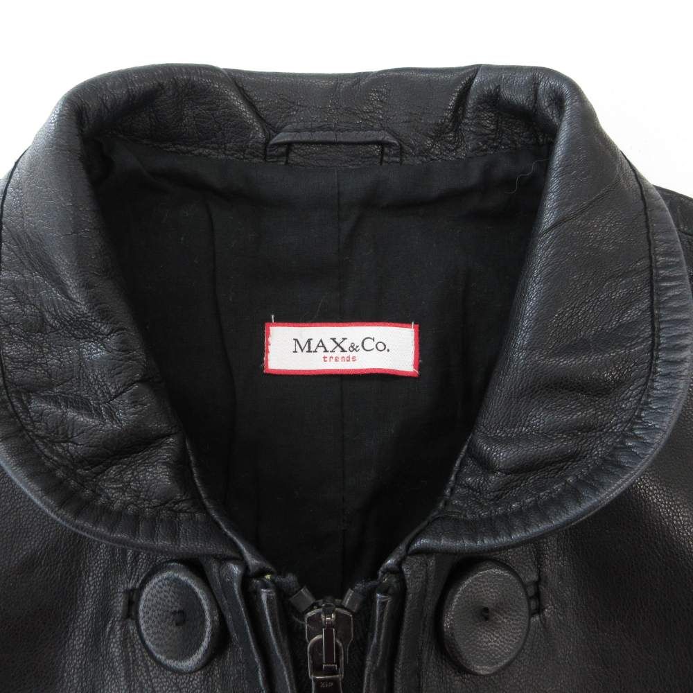 マックス&コー MAX&CO. ラムレザージャケット ジップアップ シープ