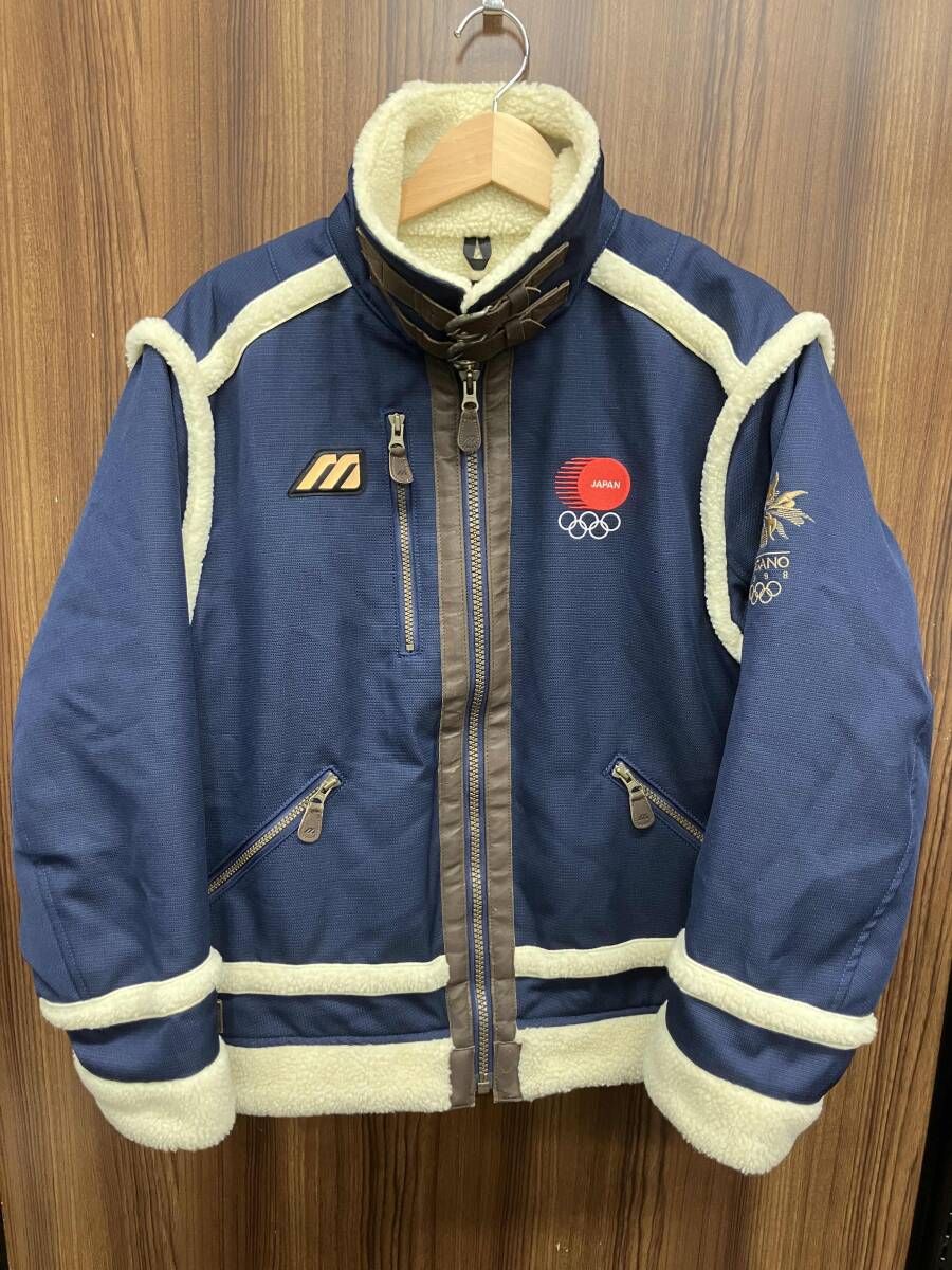 MIZUNO / ミズノ ジャケット 裏ボア 長野オリンピック ネイビー サイズ