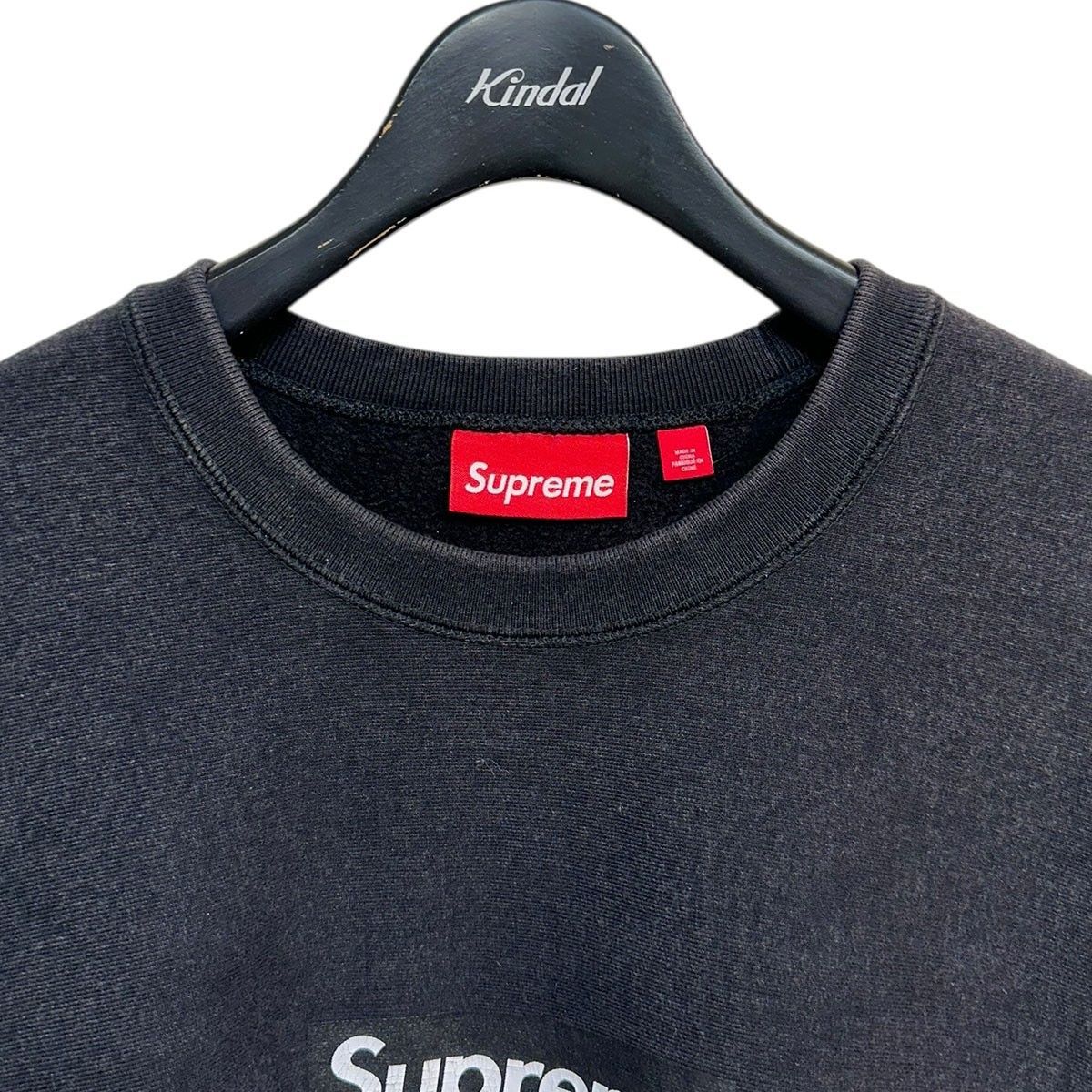Supreme 25SS Washed Box Logo Crewneck ウォッシュドボックスロゴ 