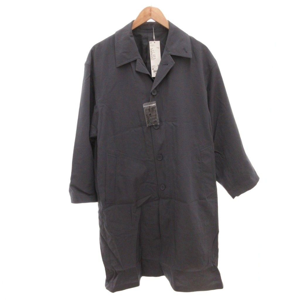 未使用タグ付きUNIQLO Uオーバーサイズステンカラーコート　L ブラック ユニクロ UNIQLO U タグ付き 25SS オーバーサイズステンカラーコート