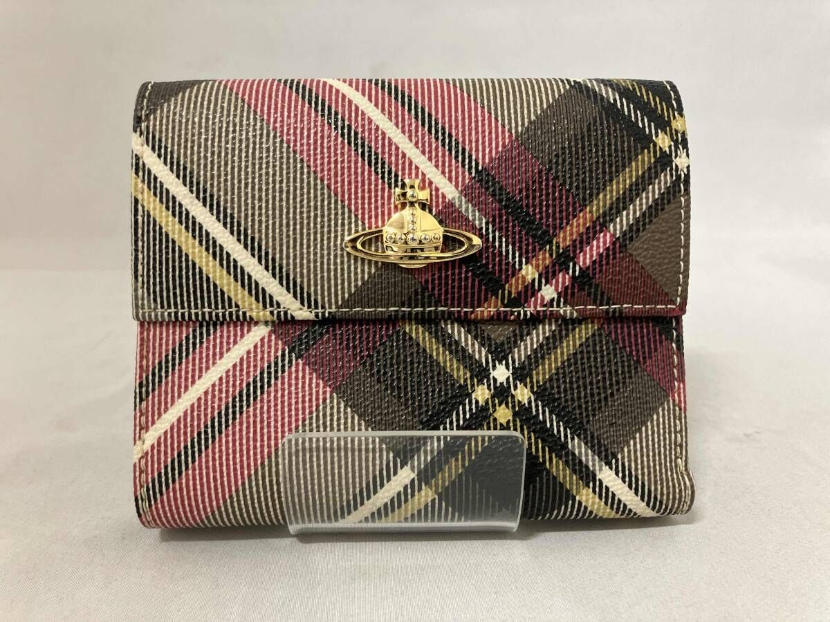 VIVIENNE WESTWOOD ヴィヴィアンウエストウッド 三つ折り財布 タータン