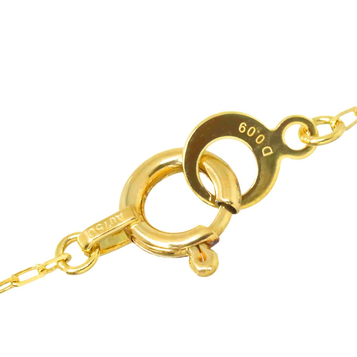 アーカー AHKAH ビンドゥサリー ダイヤ 0.09ct ネックレス 40cm K18 YG 