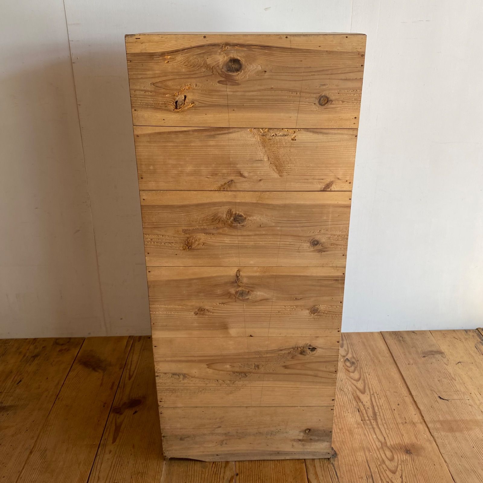 アンティーク 古家具 木製 本棚 食器棚 収納棚 無塗装 シェルフ 無垢材