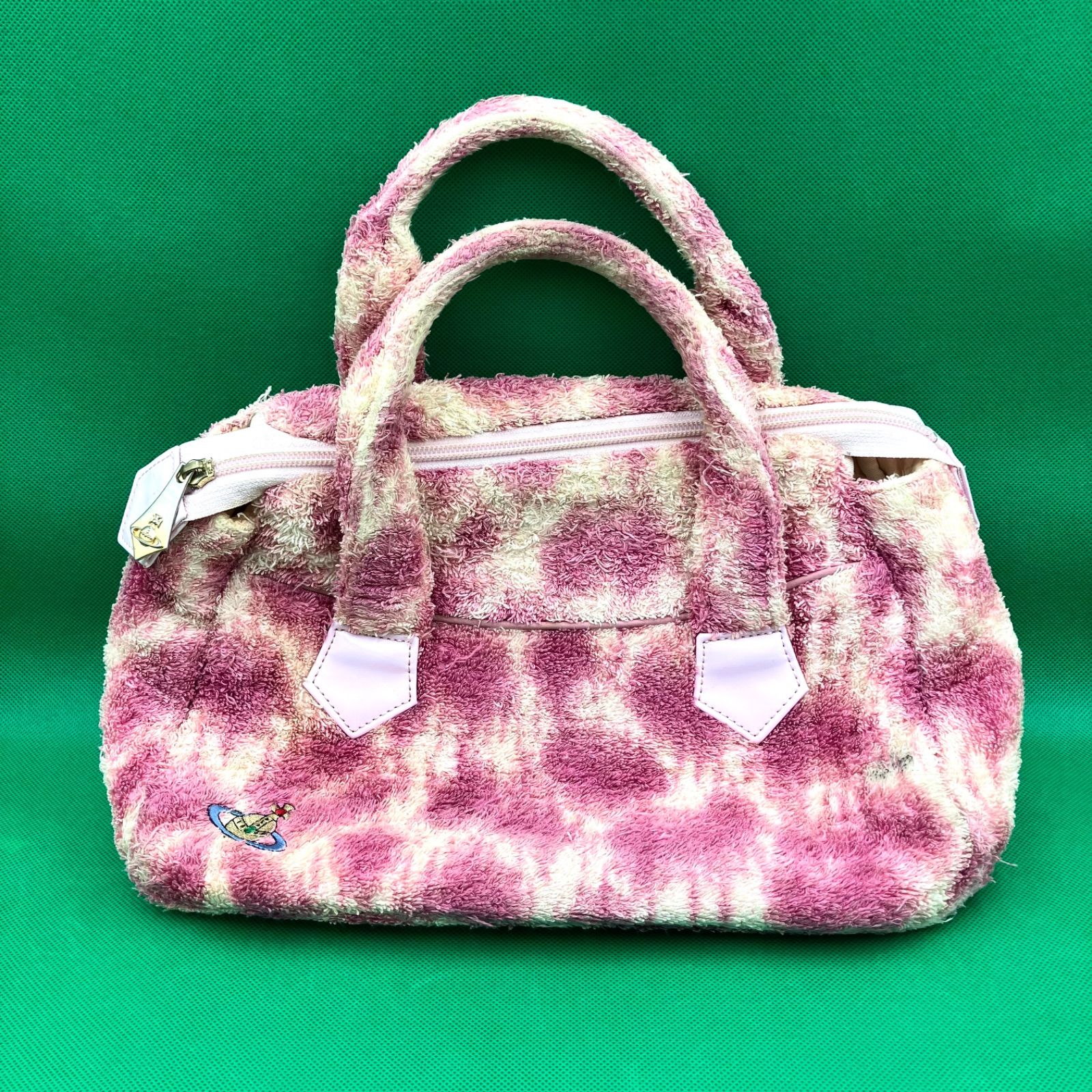 ヴィヴィアンウエストウッド レオパードバッグ ピンク パイル GR1383 ヴィヴィアンウエストウッド バッグ レオパード ピンク パイル