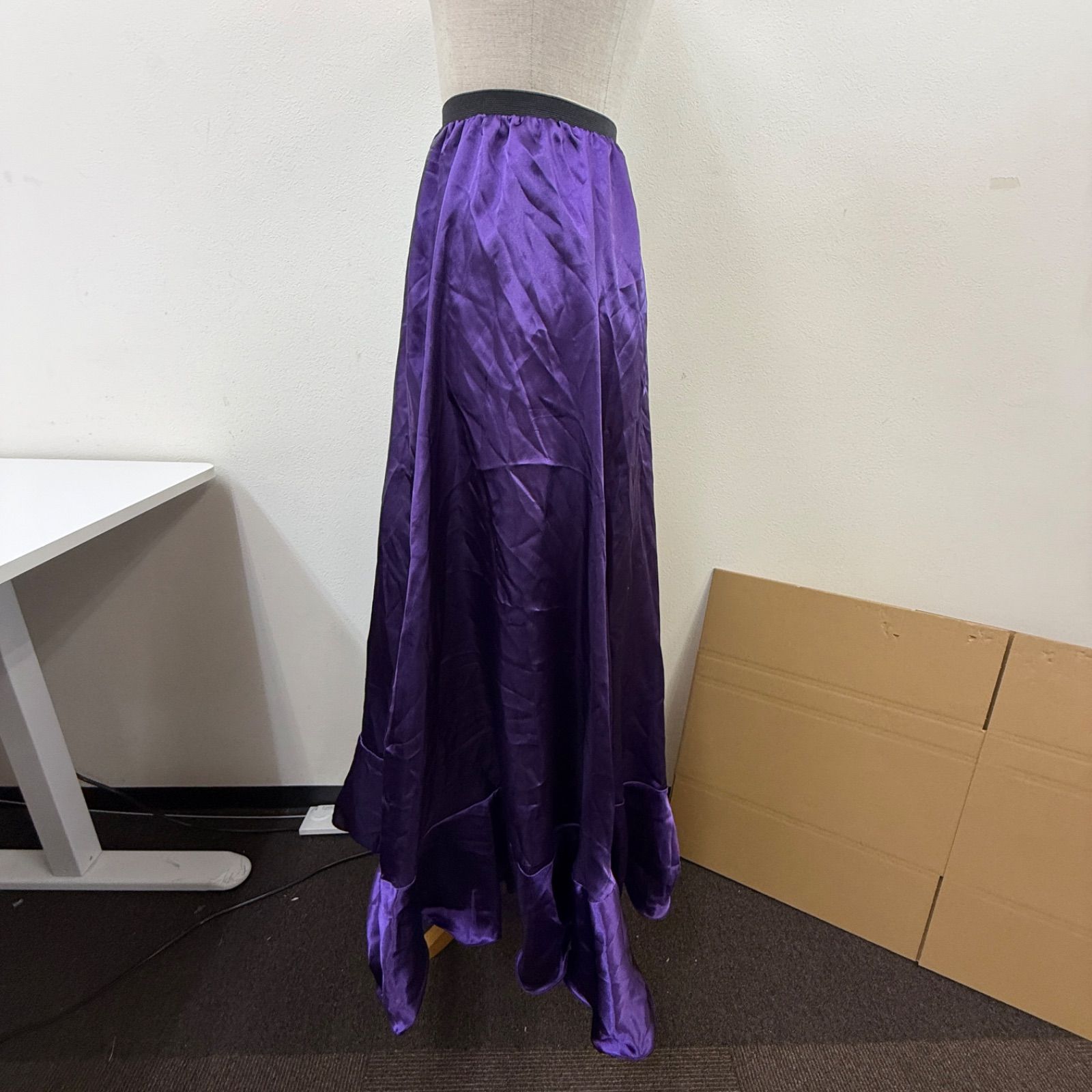 イチオク】フラメンコ衣装 スカート ファルダ ペチコート 紫 シンプル