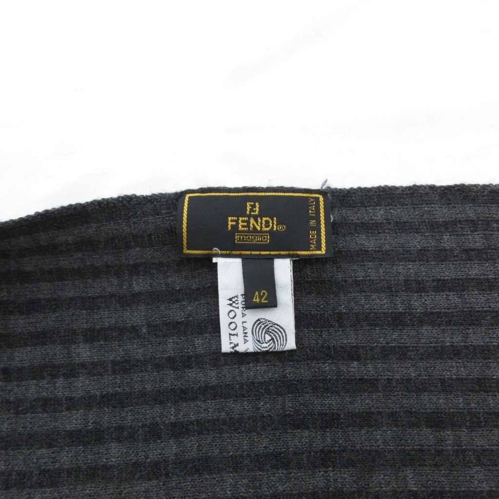 フェンディ FENDI Maglia マフラー ストール ニット ズッカ柄