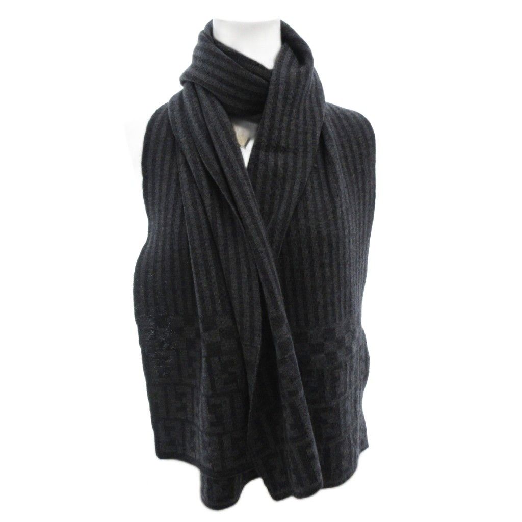 フェンディ FENDI Maglia マフラー ストール ニット ズッカ柄