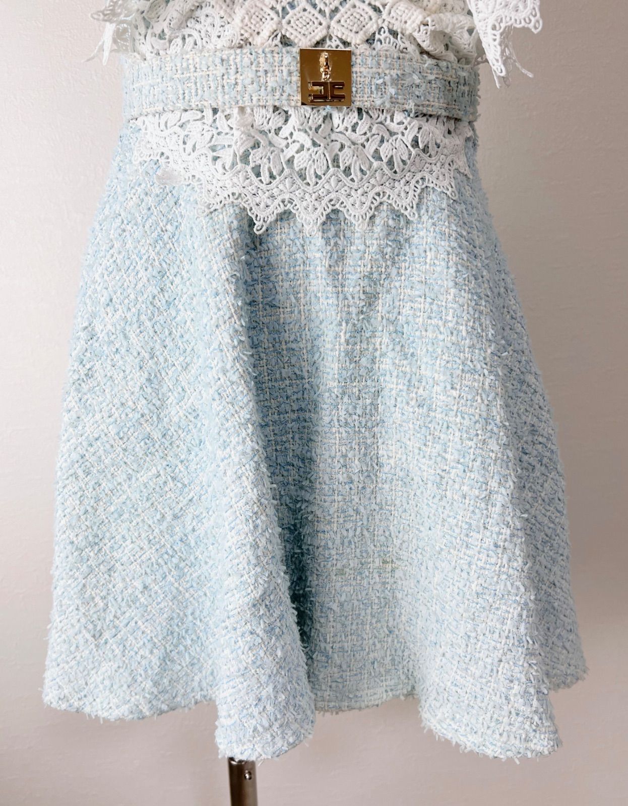 ELISABETTA FRANCHI エリザベッタフランキ ツイード ワンピース - メルカリ