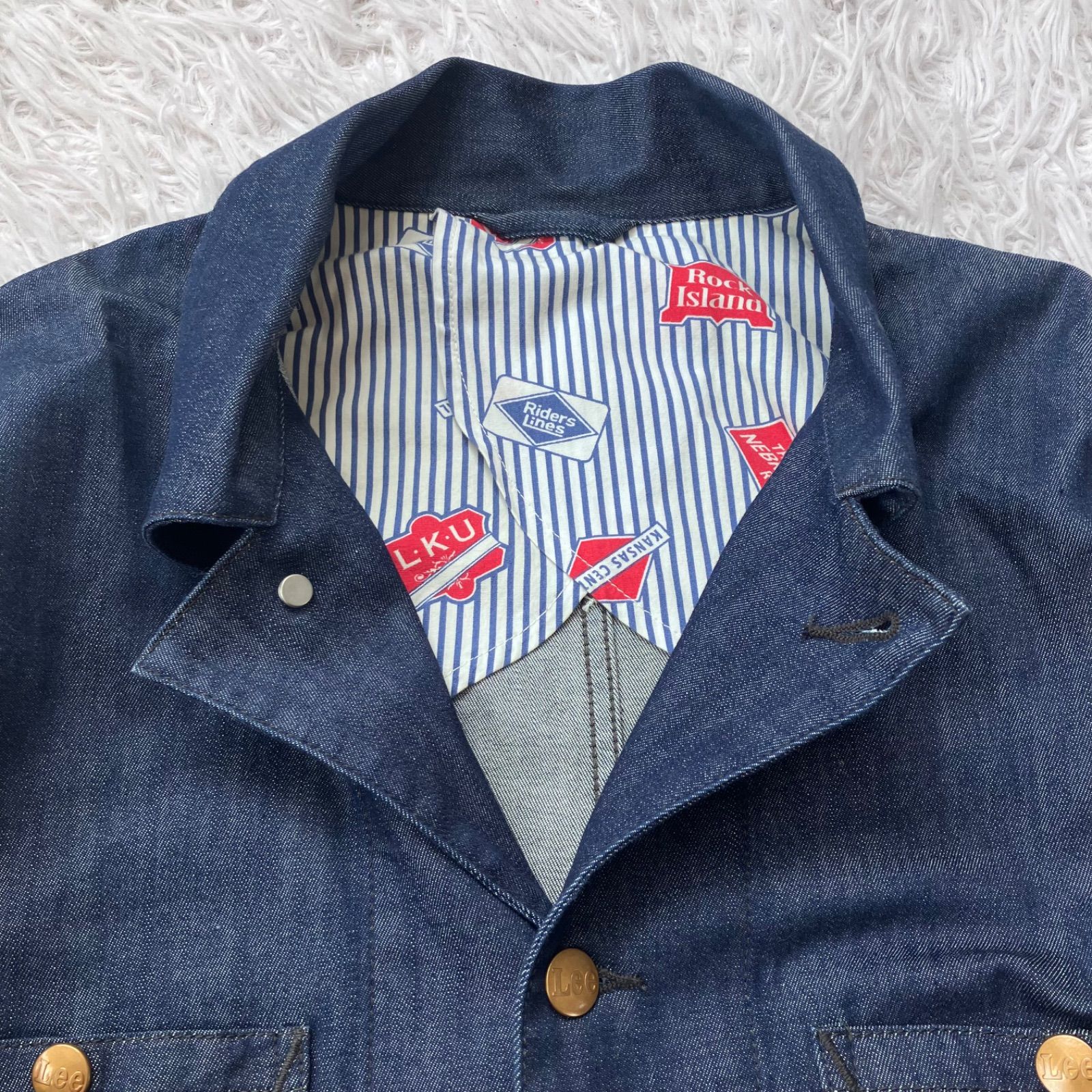 Lee インディゴデニム カバーオール　美品 美品 Lee リー デニムジャケット カバーオール デニムコート LEE