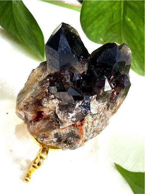 AAA級【魔除け】◇天然モリオン(黒水晶）クラスターYT8C6/33C33A