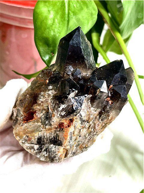 AAA級【魔除け】◇天然モリオン(黒水晶）クラスターYT8C6/33C33A