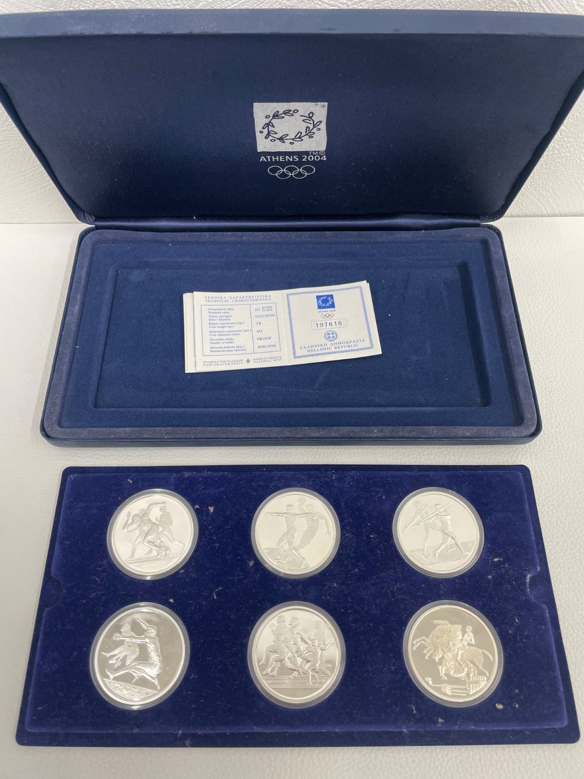 銀貨 2004年アテネオリンピック競技大会の公式記念コイン6種セット②