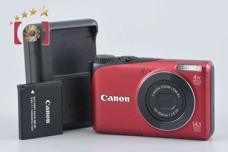 中古】Canon キヤノン PowerShot A2200 レッド コンパクトデジタル