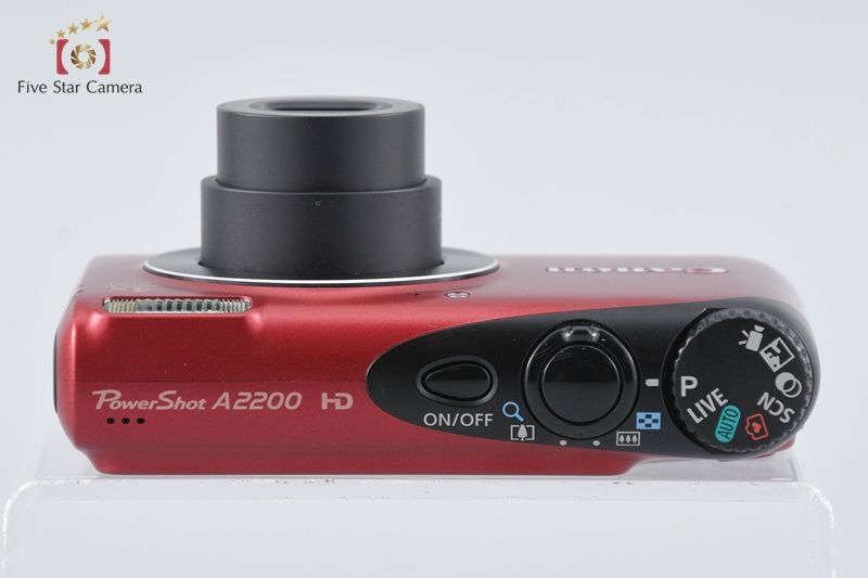 中古】Canon キヤノン PowerShot A2200 レッド コンパクトデジタル