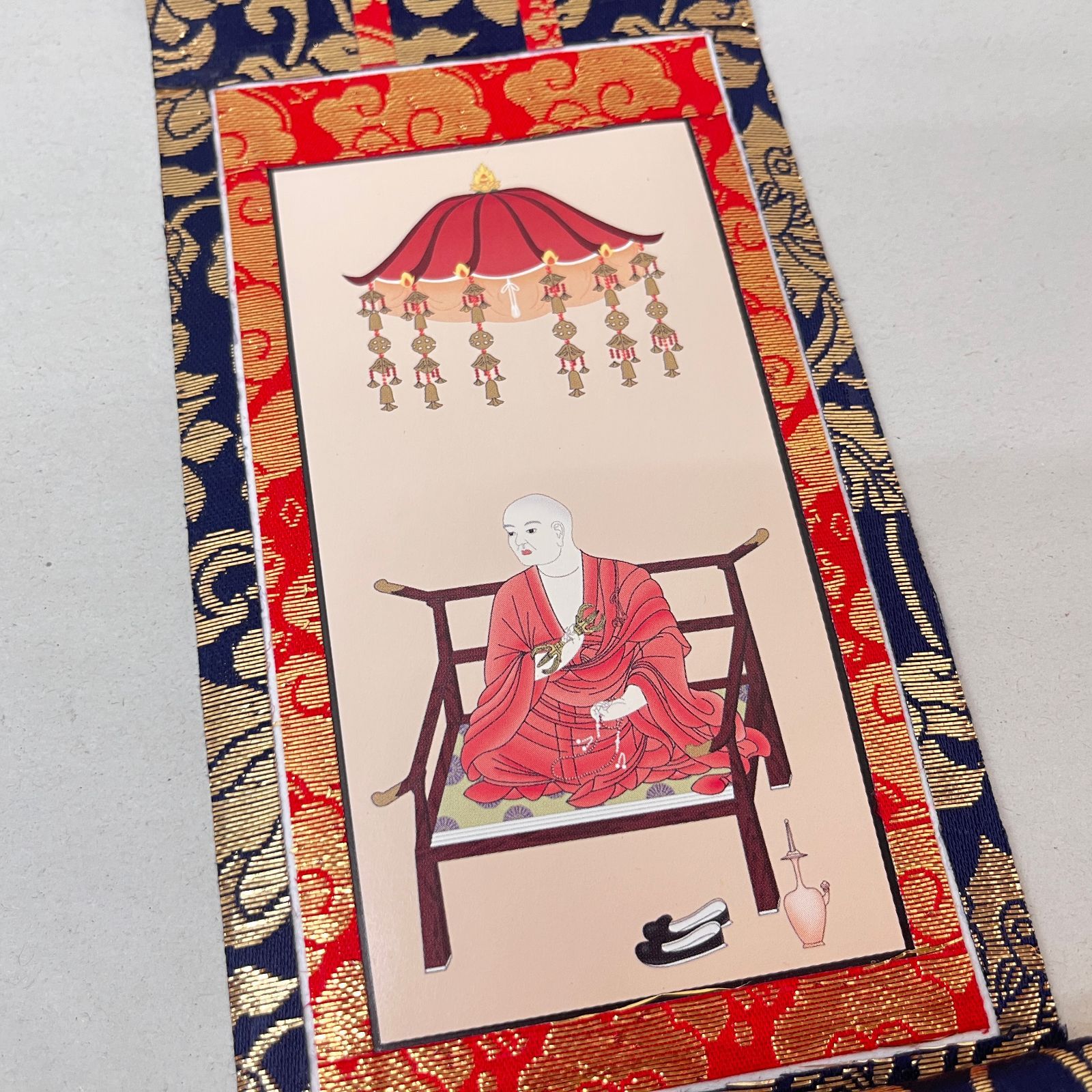 アウトレット】掛軸 一幅 20代 弘法大師 真言宗 幅11.3cm 高さ19.8cm