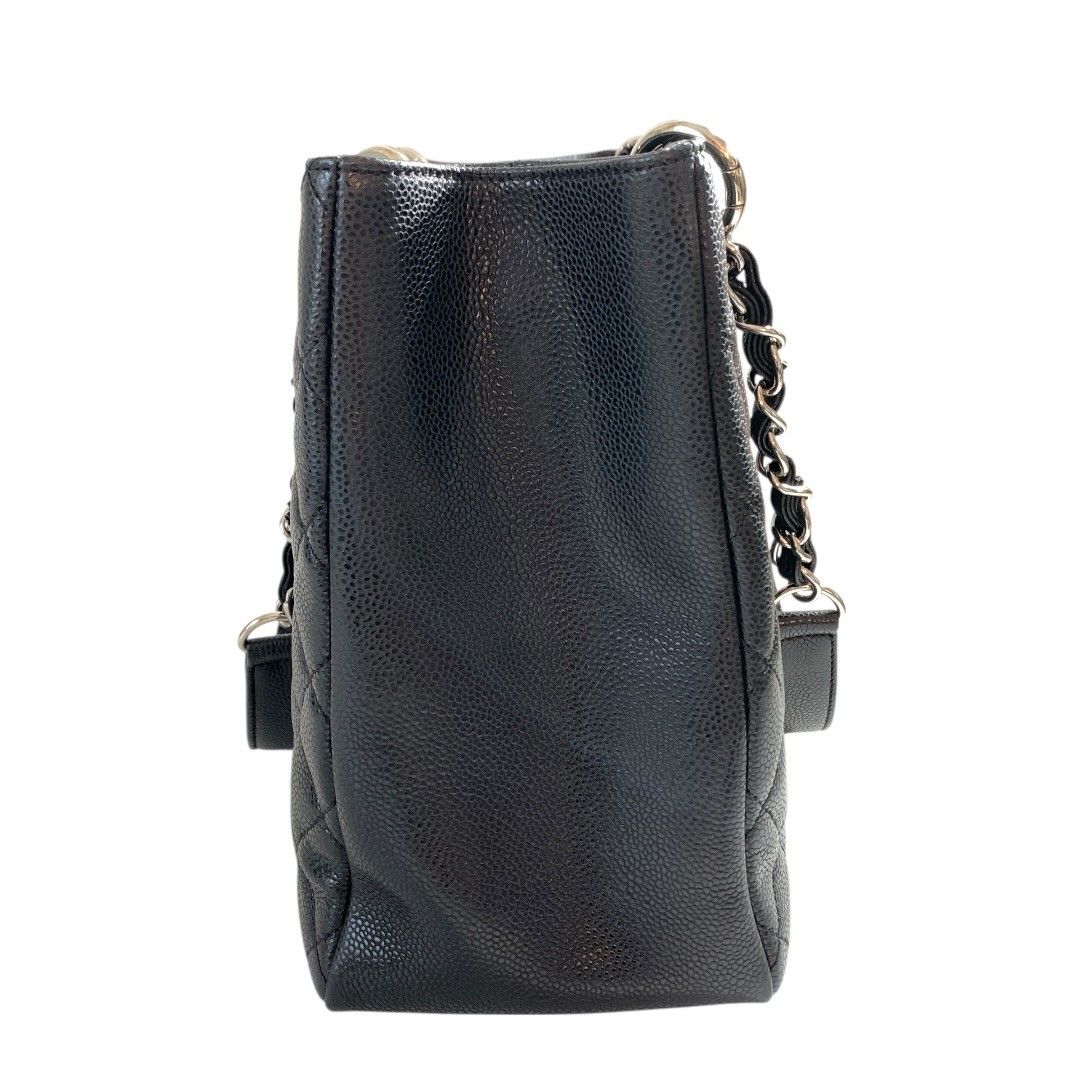 中古美品】 CHANEL シャネル キャビアスキン GST チェーントート 
