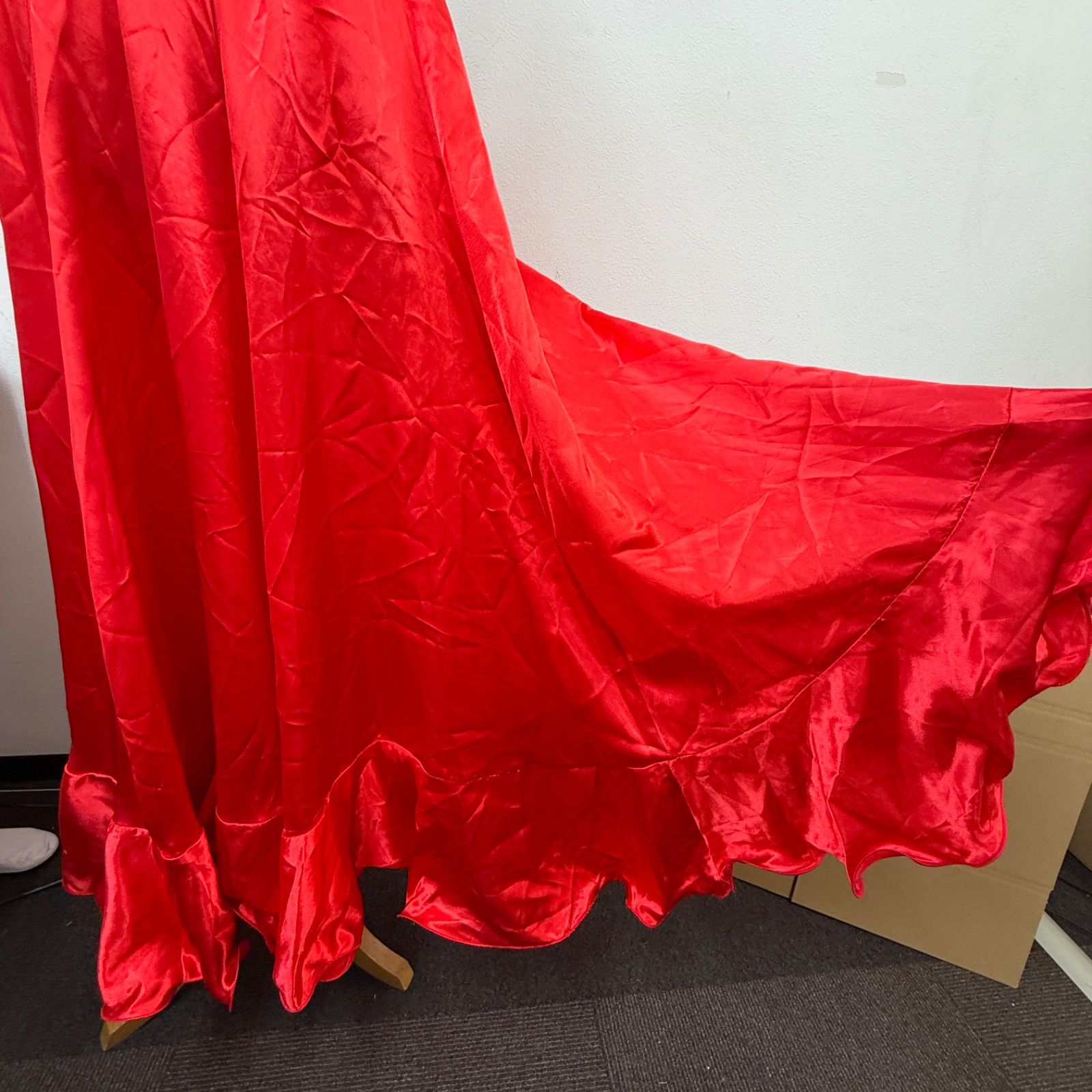 イチオク】フラメンコ衣装 スカート ファルダ ペチコート 赤 レッド