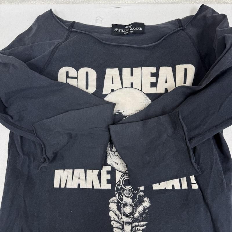 ヒステリックグラマー Pistol Skull GO AHEAD スカル プリント 長袖 T