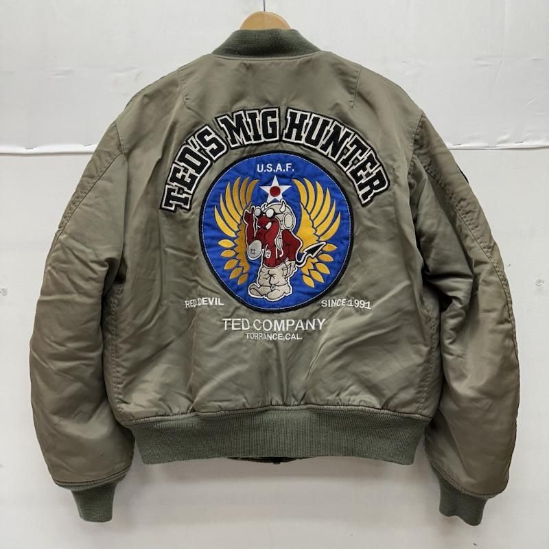 ★美品★テッドマンワッペン付き フライトジャケット メンズ XL テッドマン MA-1 フライト ジャケット 刺繍 ワッペン 2067262 メンズ