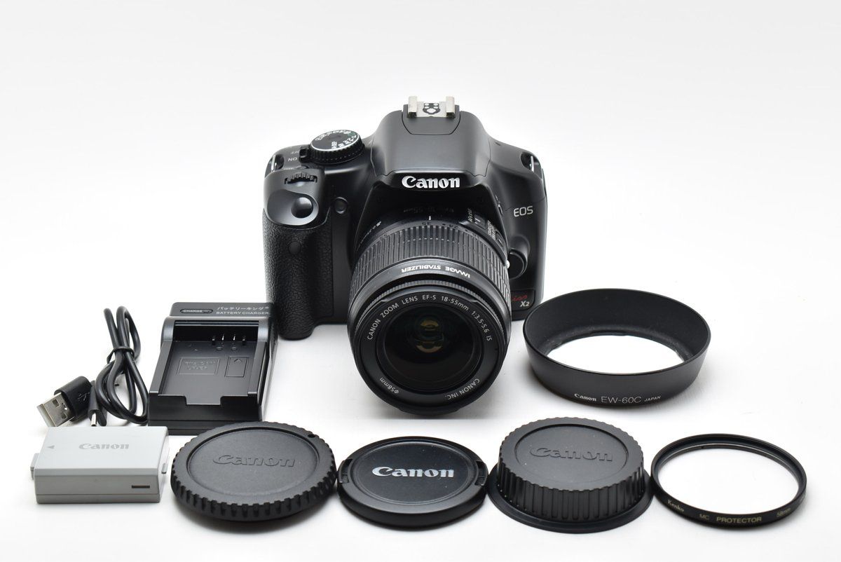 Canon EOS Kiss X2 EF-S 18-55mm F3.5-5.6 デジタル一眼レフ キヤノン