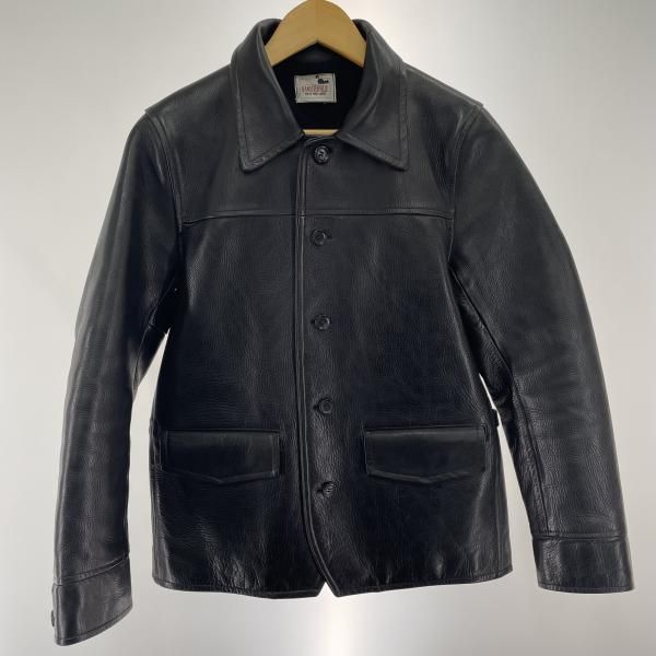 中古】GANGSTERVILLE レザージャケット サイズM 黒 牛革 ギャング