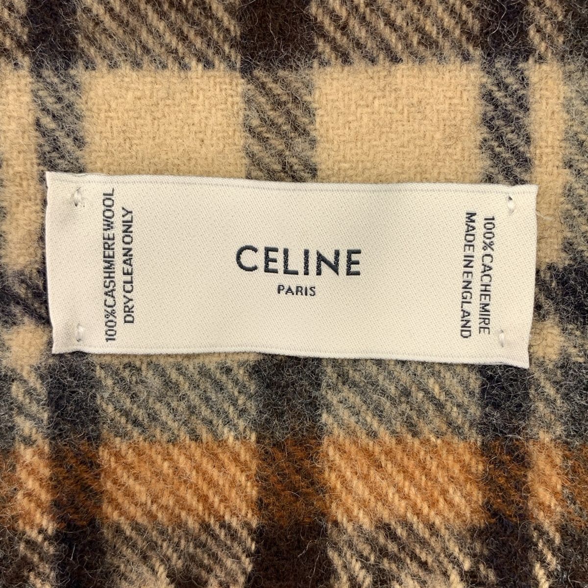 美品】 CELINE / セリーヌ | カシミヤ タータンチェック マフラー