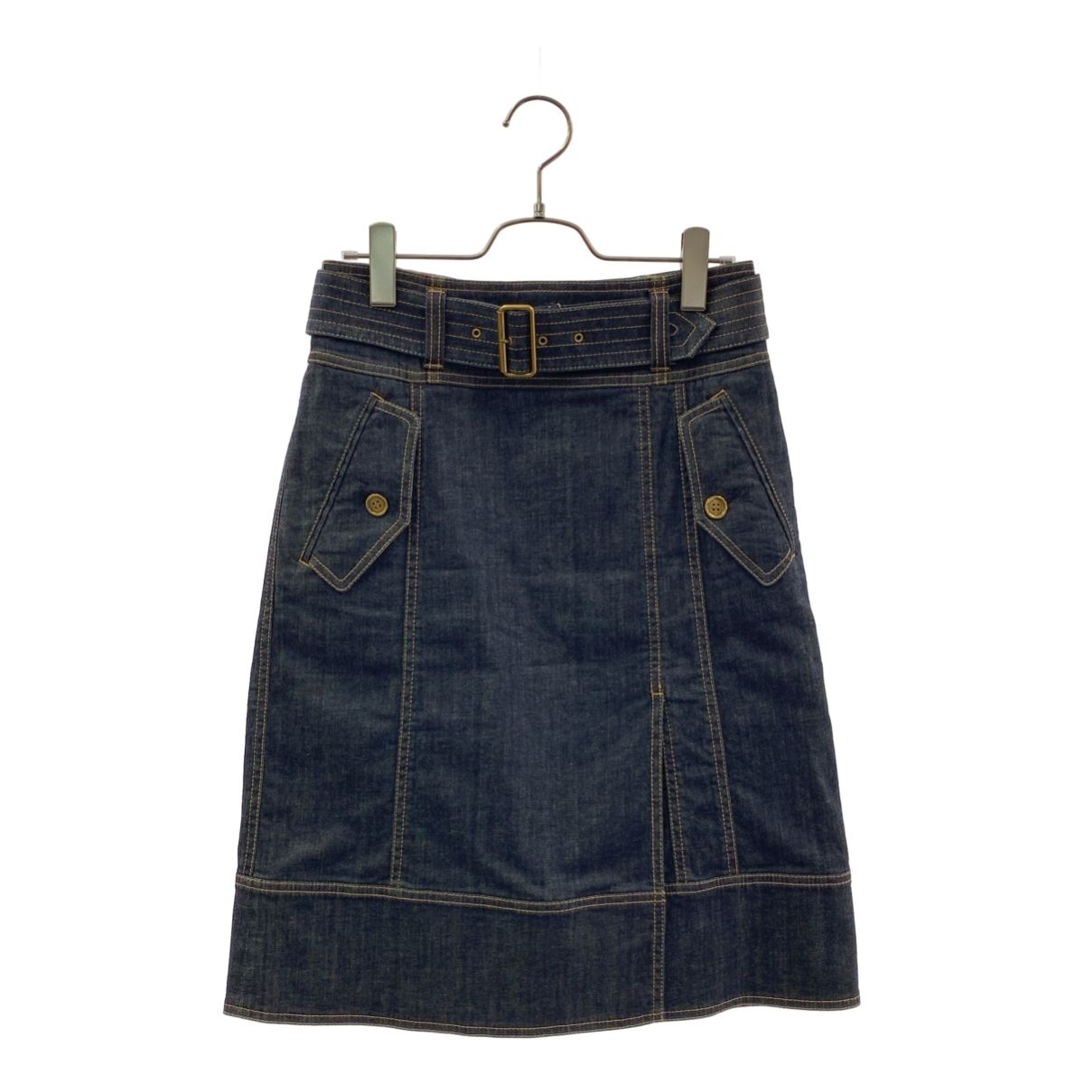 BURBERRY LONDON / バーバリーロンドン | ベルテッド デニムスカート