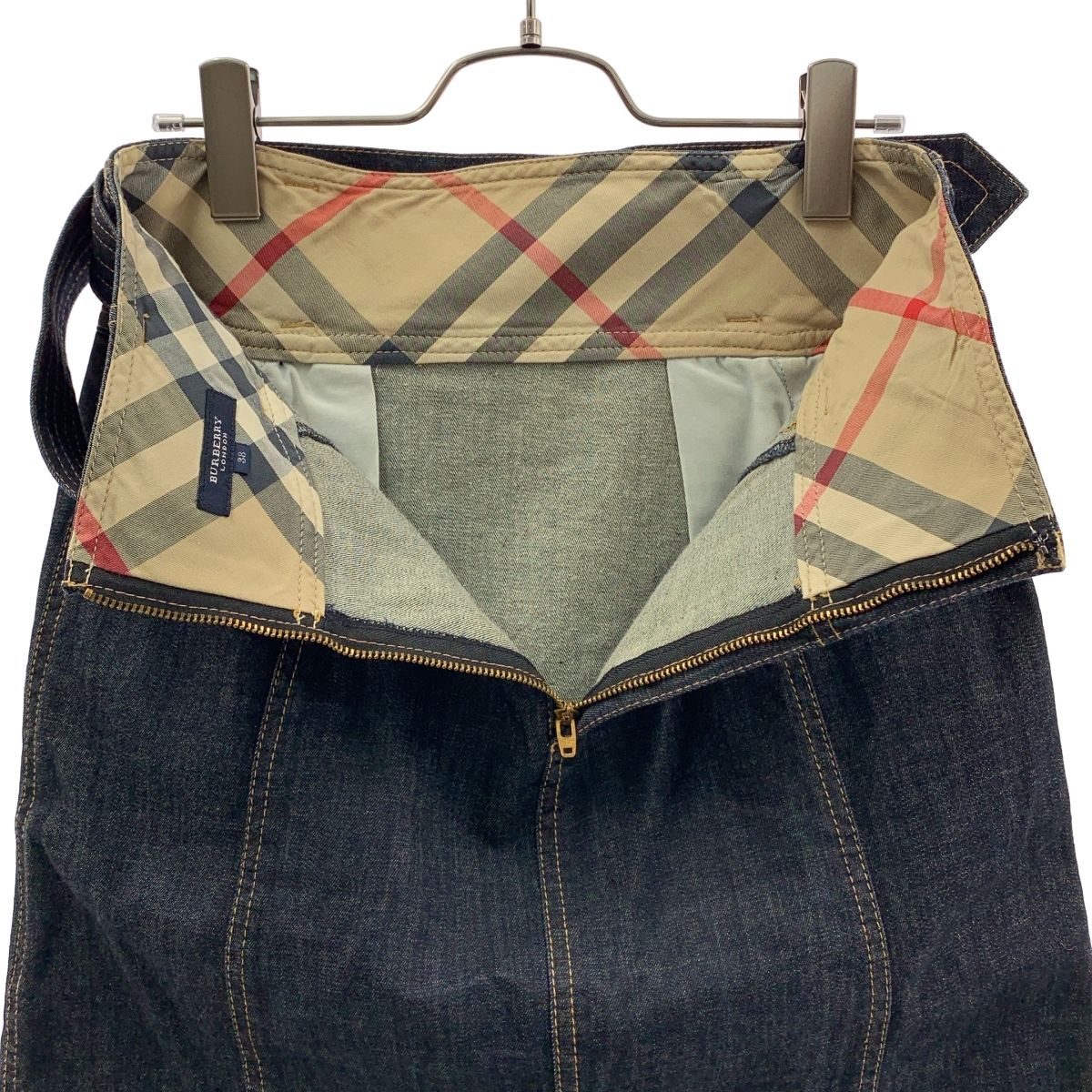 BURBERRY LONDON / バーバリーロンドン | ベルテッド デニムスカート