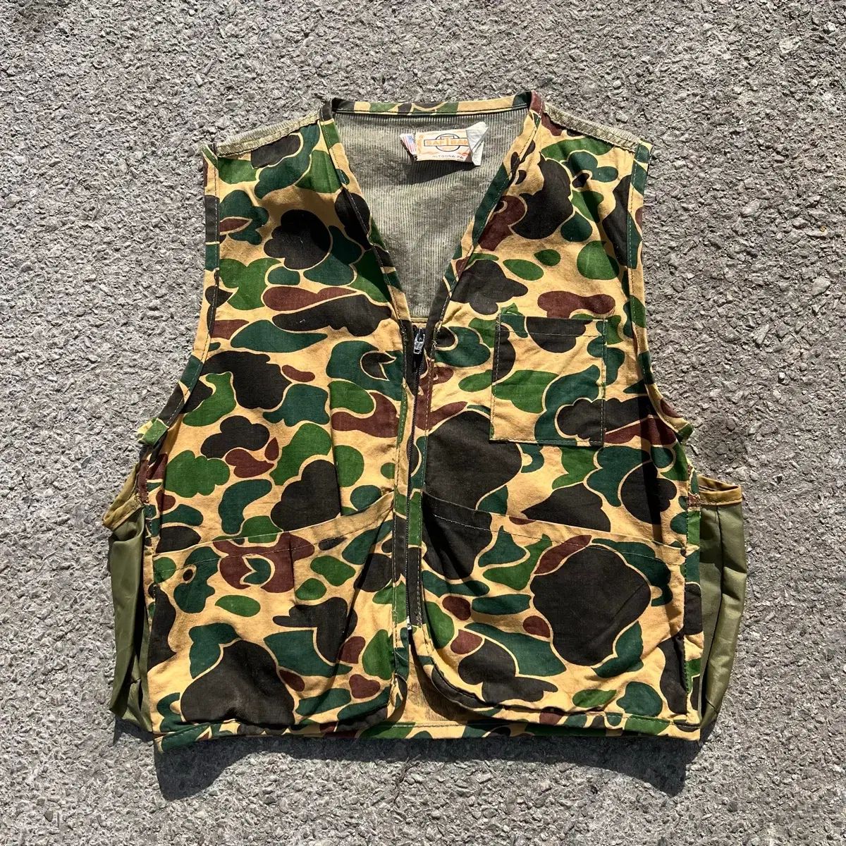 70s Saftbak ダック カモフラージュ ハンティング ベスト - メルカリ