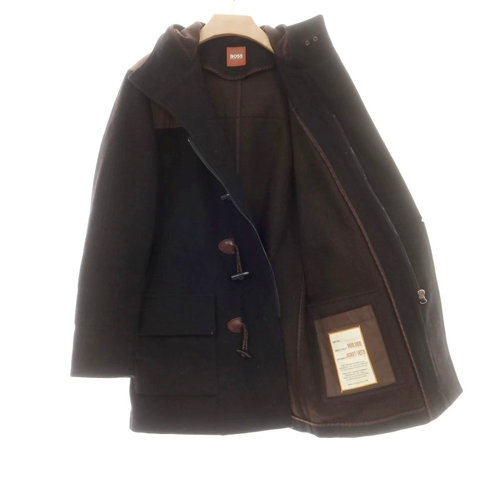 中古】ヒューゴボス HUGO BOSS ウールナイロン ダッフルコート