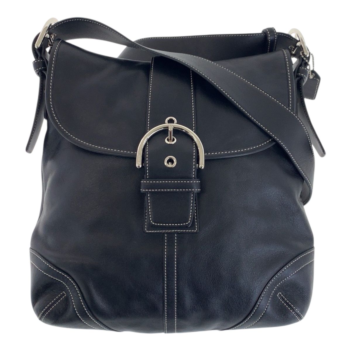 美品 COACH コーチ ソーホー スモール ダッフル ブラック 黒 シルバー