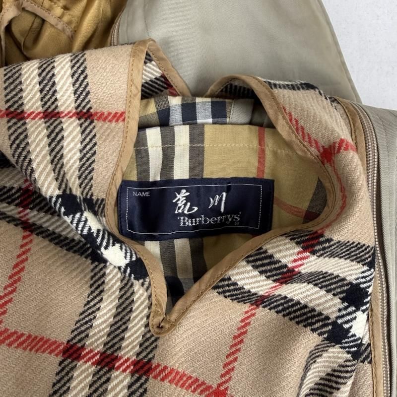 バーバリーズ ステン カラー コート ノバチェック 名前入り メンズ