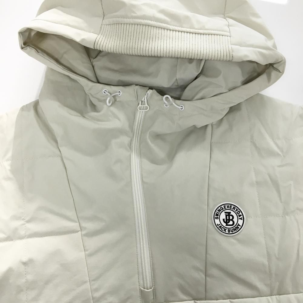 ジャックバニー フード付中綿ブルゾン 白 ハーフジップ フードドロー