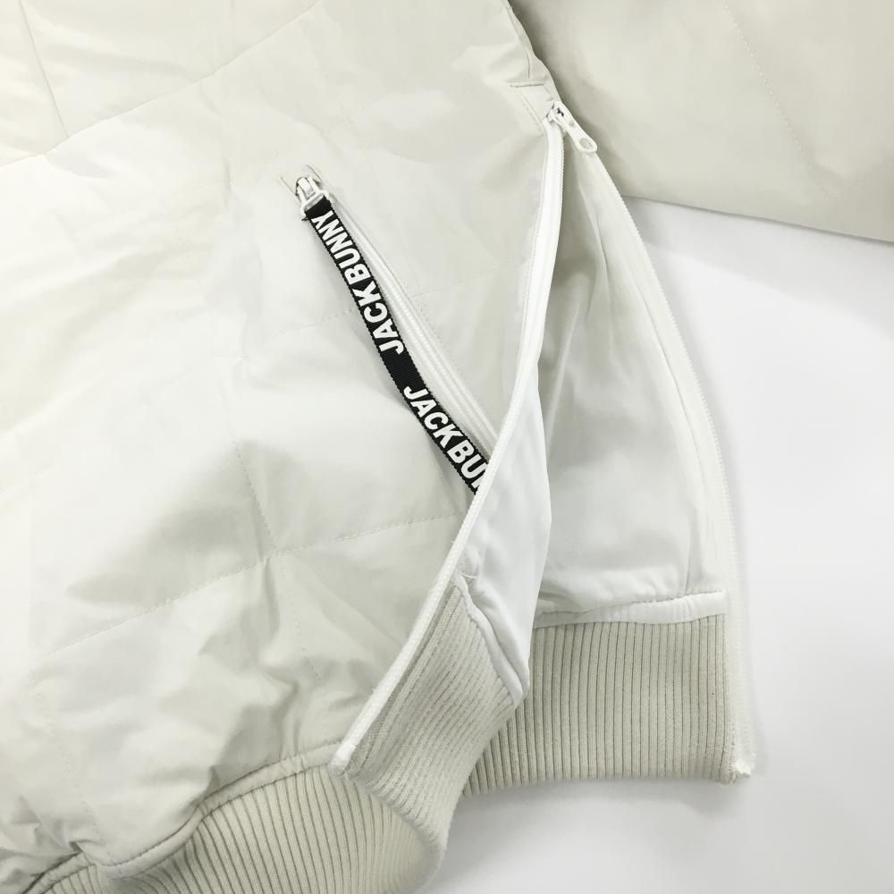 ジャックバニー フード付中綿ブルゾン 白 ハーフジップ フードドロー