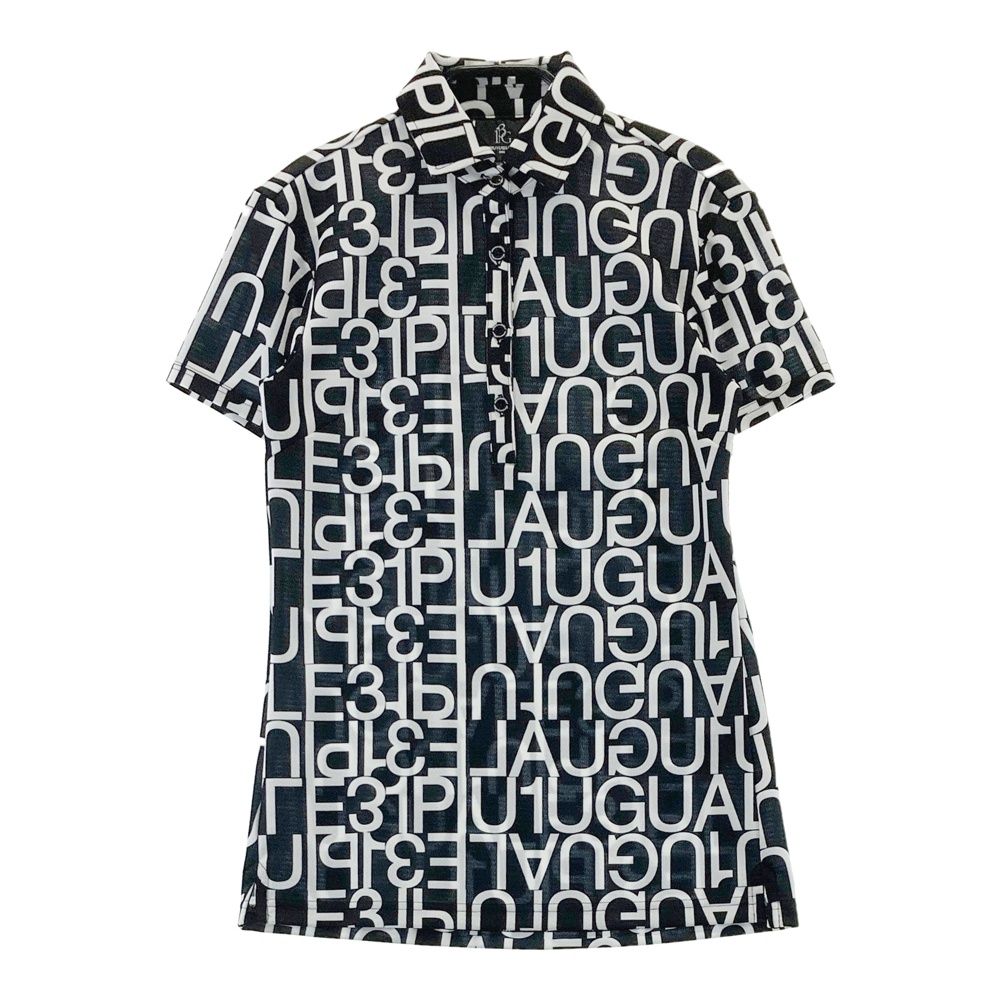 サイズ：1 1PIU1UGUALE3 GOLF 半袖ポロシャツ 総柄 ブラック系