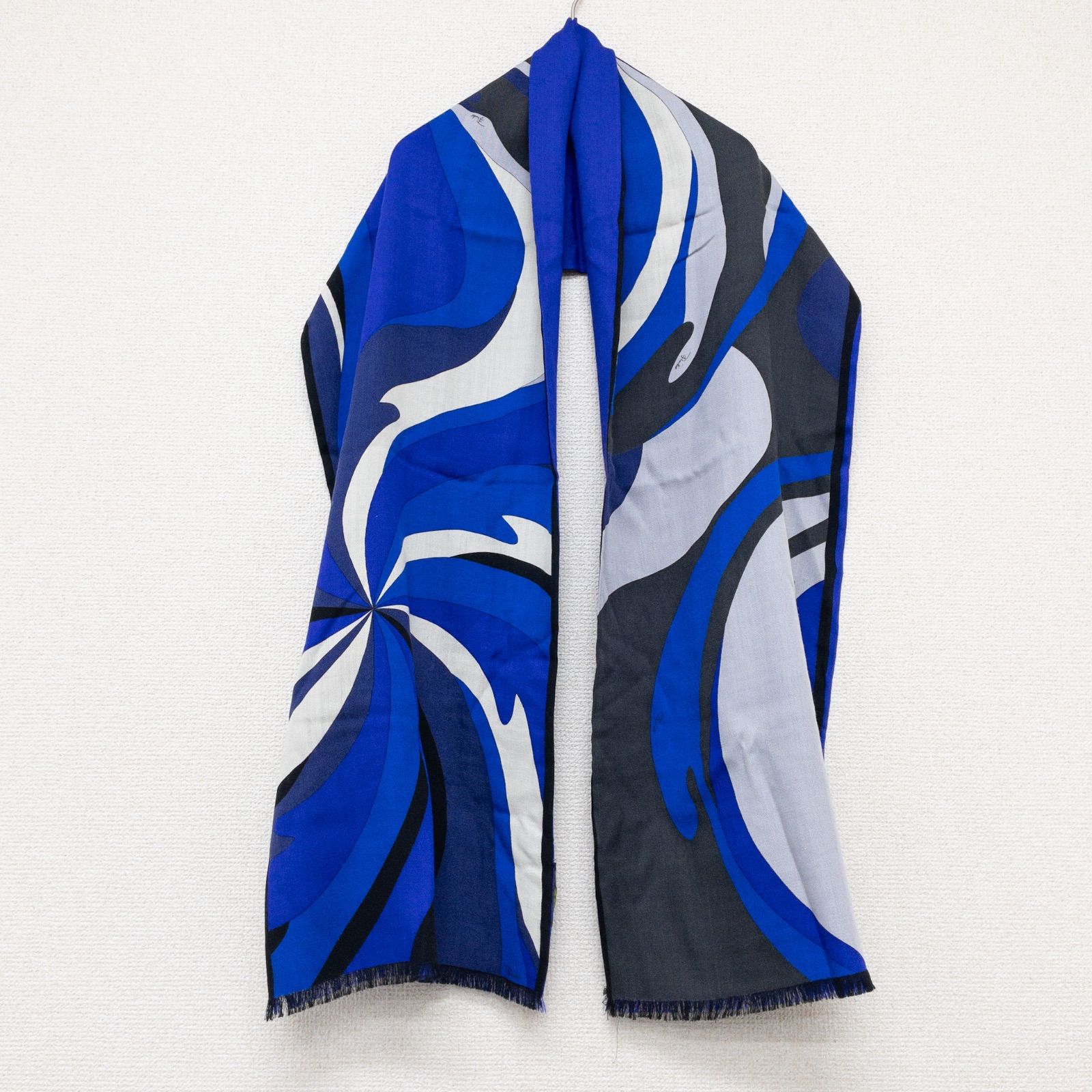 EMILIO PUCCI エミリオプッチ ストール ショール 総柄 シルク ウール