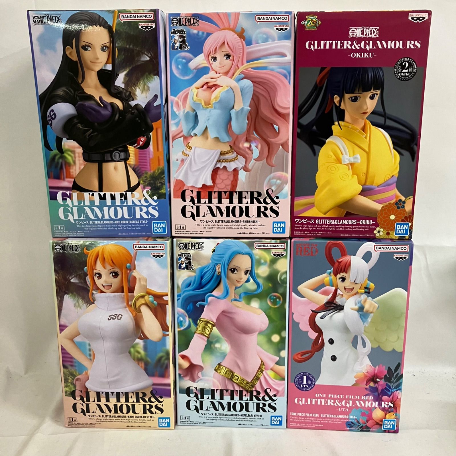 新品未開封 GLITTER&GLAMOURS フィギュアセット まとめ売り 未開封 ONE PIECE ワンピース GLITTER&GLAMOURS 6個セット SF1792 c099