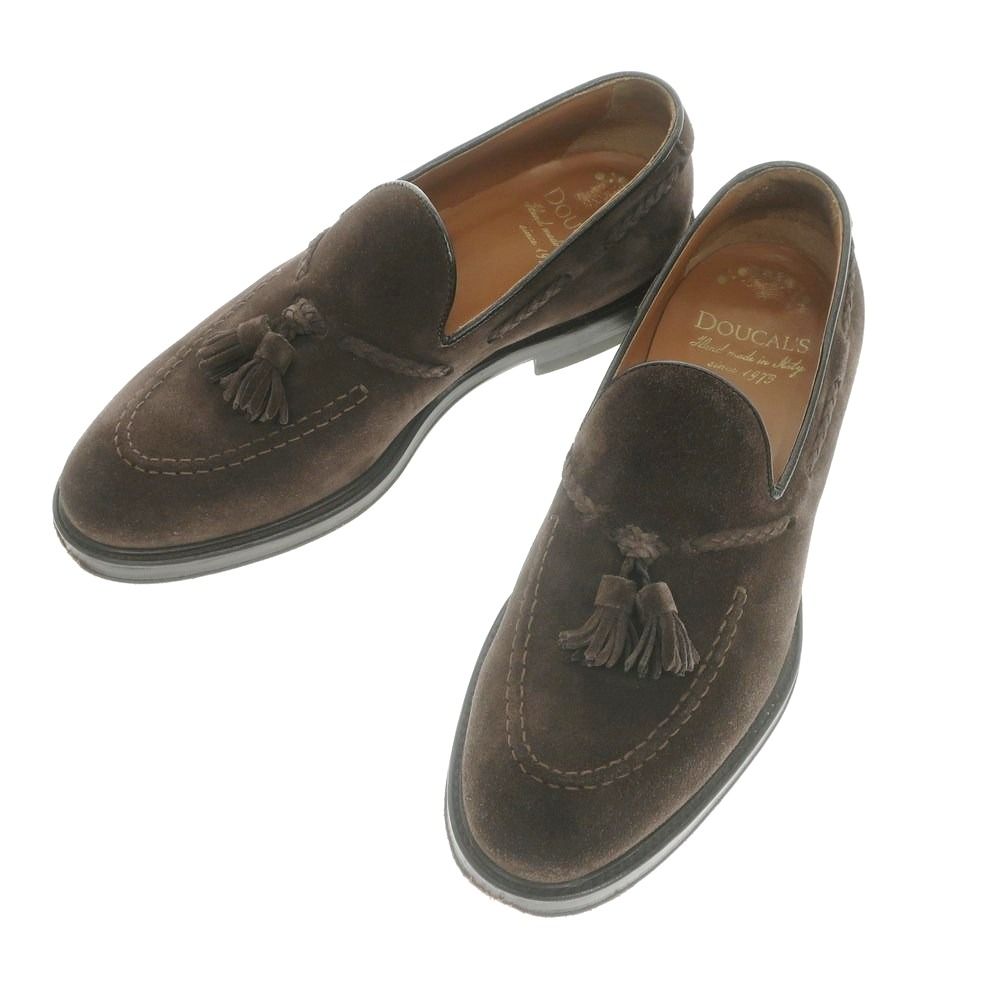 中古】デュカルス DOUCALS スエード タッセルローファー ダーク