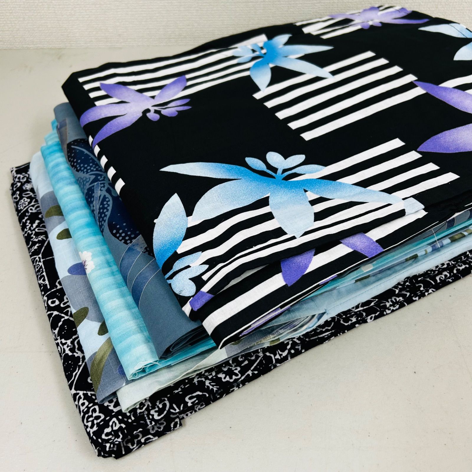 綿浴衣 5着 浴衣まとめ売り リメイク材料 m-909 - メルカリ