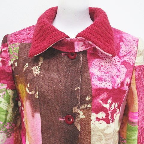 レオナール LEONARD ステンカラーコート コート カシミヤ混 9R ピンク