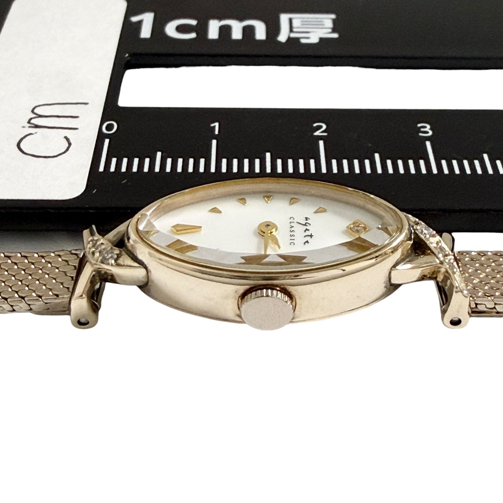 アガット ☆オーバルフェイスジュエリーウォッチ10K agete - 【定価約